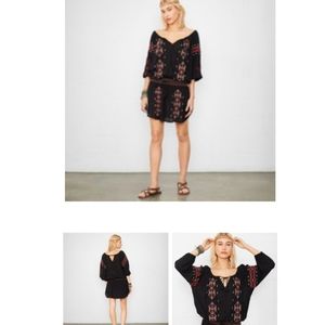 Denim & Supply Ralph Lauren Black Embroidered Dres